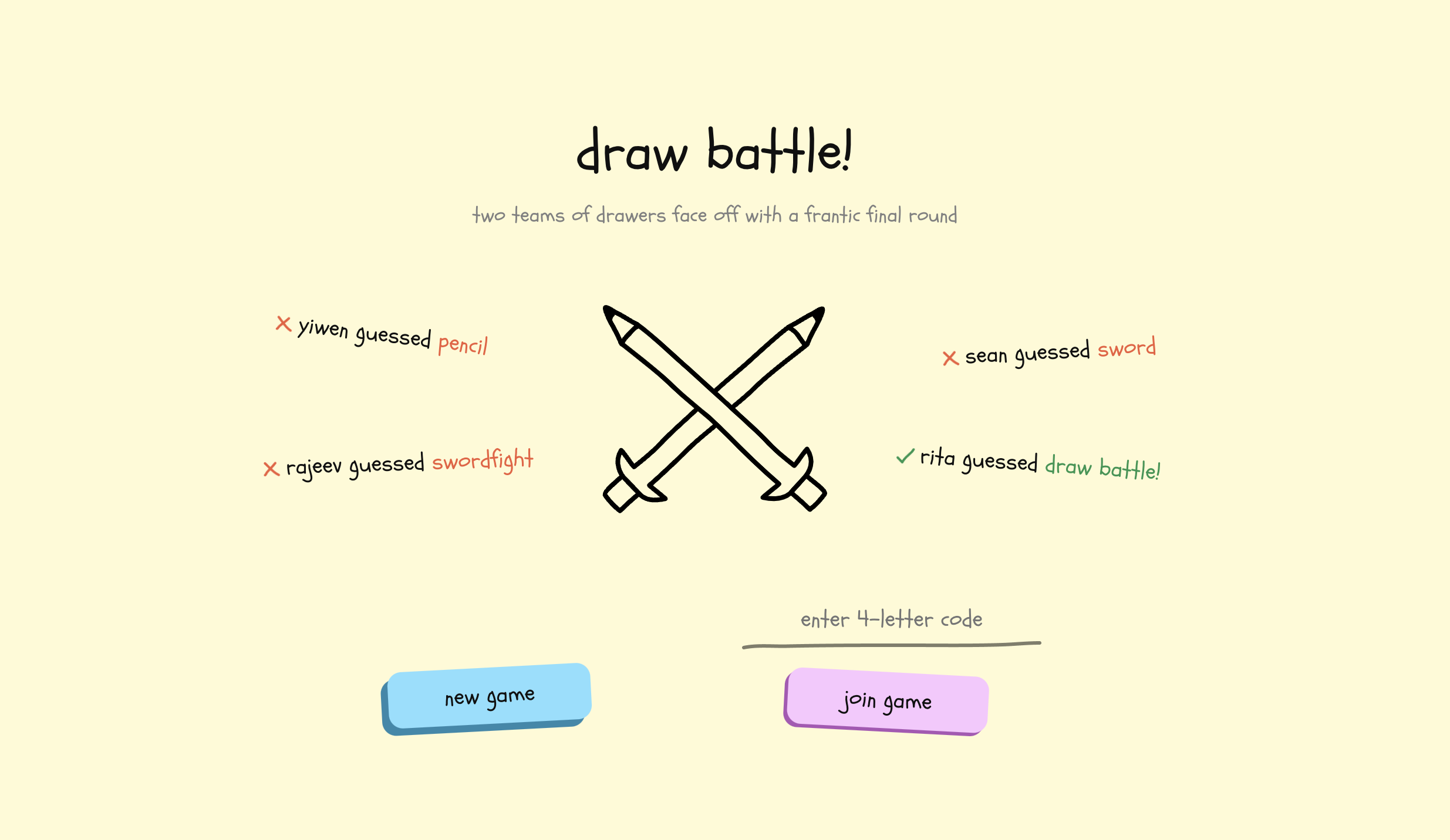 draw battle! a competitive team drawing game