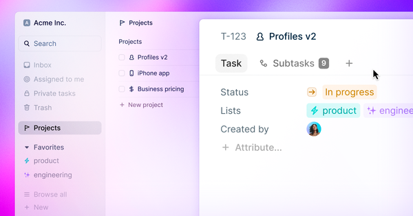 What’s new: Track and organize projects from one place, and more ✨ (0.136)